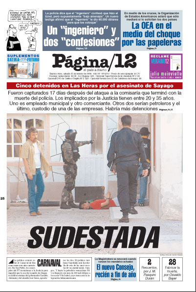 Tapa de la fecha 25-02-2006