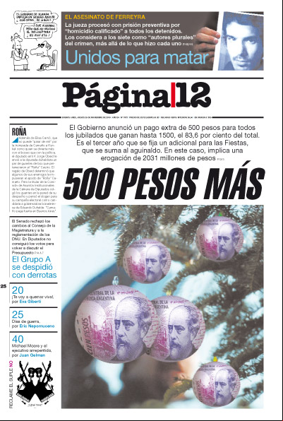 Tapa de la fecha 25-11-2010