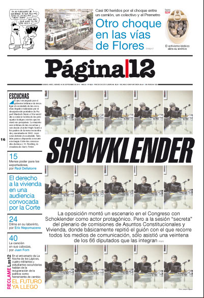 Tapa de la fecha 16-09-2011