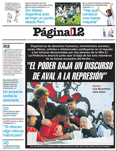 Tapa de la fecha 07-10-2016